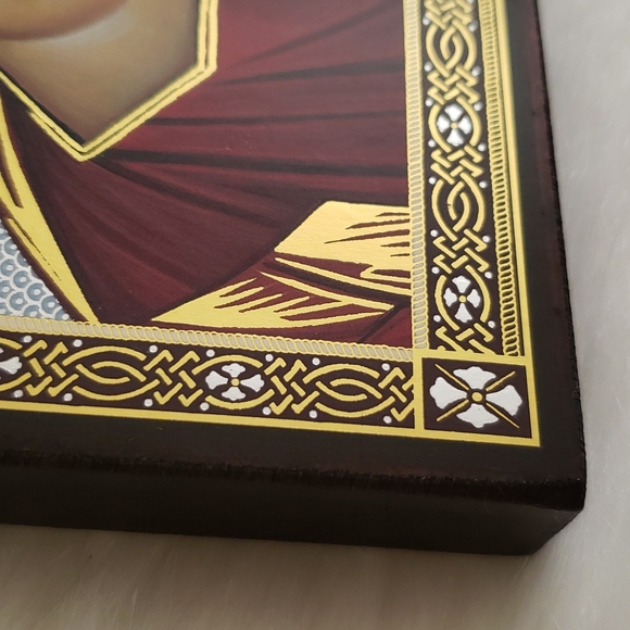 Made in Greece Religious Icon Wood Wall Plague of Jesus - Picture 4 of 16